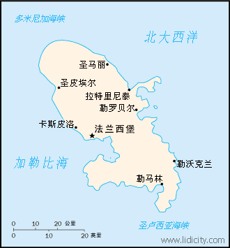 马提尼克国土面积示意图